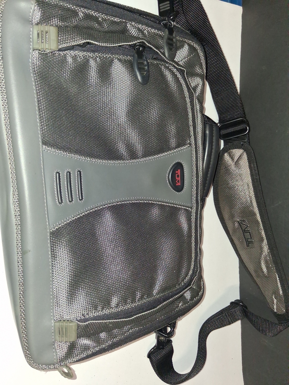 Tumi Black and Gray Laptop Messenger Bag
